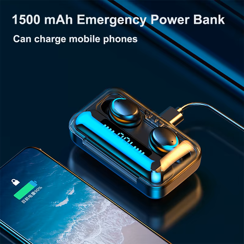 F9 PowerBuds™ - Audífono Inalámbricos Con Power Bank