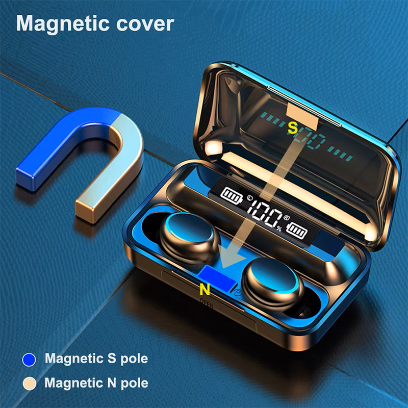 F9 PowerBuds™ - Audífono Inalámbricos Con Power Bank